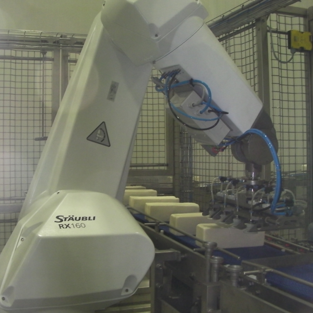Robotic mozzarella‑handling cell